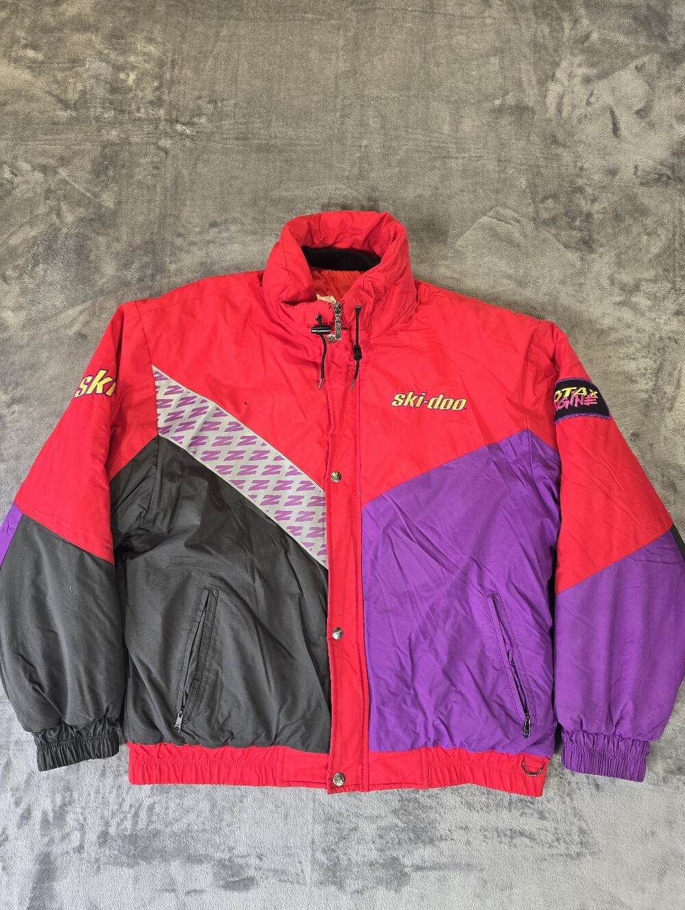 Vintage Ski-Doo Rotax Bombardier Snowmobile Racing Jacket Size Medium